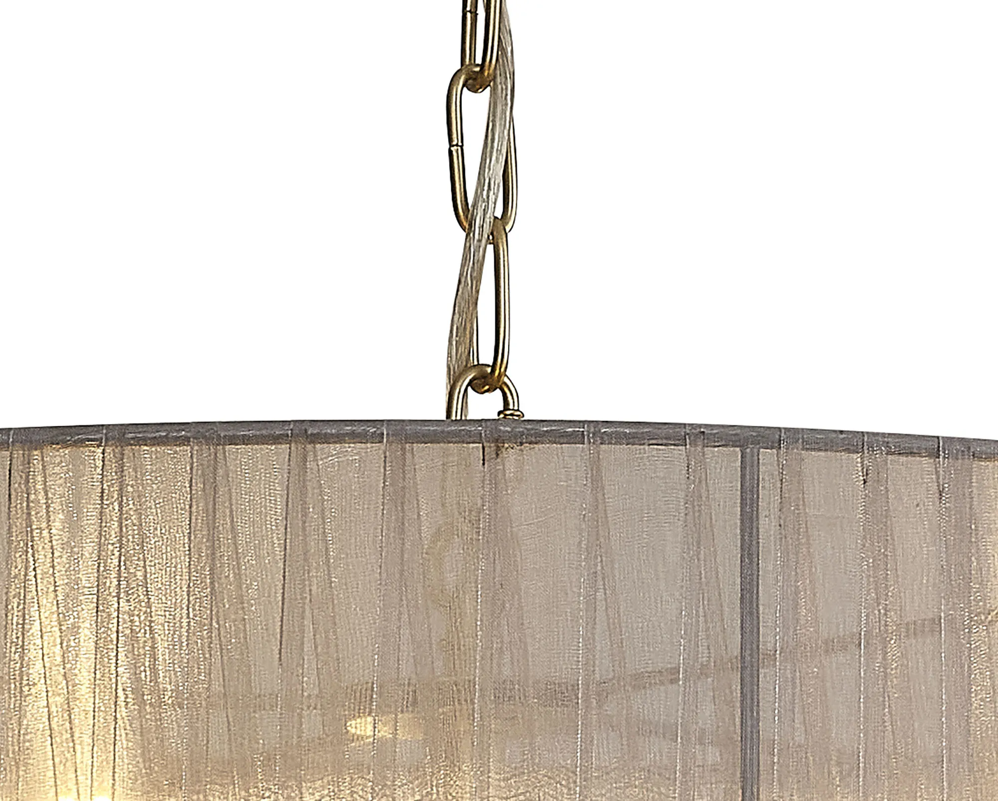 Banyan 45cm 3 Light Pendant Champagne Gold, Grey DK0966  Deco Banyan CG GR